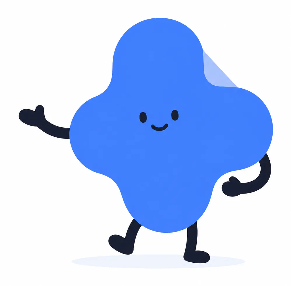 Pilot Blob waving a warm welcome